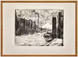 Hambourg : Freihafen (Hamburg Harbor) - 1910 - 2ème état by Emil Nolde, Eau-forte en noir sur papier filigrané Van Gelder Zonen, sold May 2026