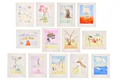 Les douze tribus d'Israël by Salvador Dalí, 1973, 13 drypoints, etchings and stencils in colors enhanced with watercolor; each signed and numbered with pencil, sold May 2026
