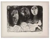 Autoportrait aux deux femmes by Pablo Picasso, 1972, Eau-forte et pointe sèche en noir, sold May 2026