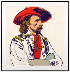 General Custer from Cowboys and Indians by Andy Warhol, 1986, Sérigraphie en couleurs sur Lenox Museum Board, sold May 2026