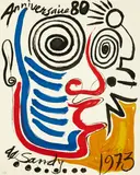 Anniversaire 80 de Sandy by Alexander Calder, 1973, Lithographie en couleurs, sold May 2026