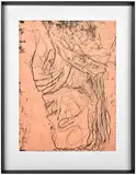 Elke IX by Georg Baselitz, 2017, Eau-forte et pointe sèche sur fond rose, sold May 2026