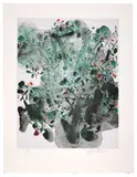 Composition by Chu Teh-chun, circa 2000, Héliogravure en couleurs sur Chine appliqué sur Moulin du Gué, sold May 2026