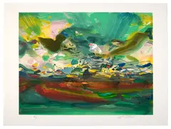 Étincelante élégance by Chu Teh-chun, 2008, Lithographie en couleurs sur Vélin d'Arches, sold May 2026