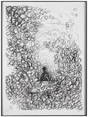 No Title 4 by Chiharu Shiota, 2016, Lithographie en noir sur Vélin d'Arches, sold May 2026