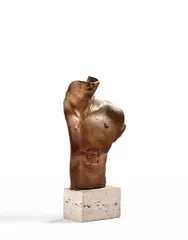 Asclépios by Igor Mitoraj, 1988, Bronze à patine brune et socle en marbre, sold May 2026