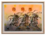 Drawing 5 by Taku Obata, 2020, Peinture aérosol et pastel sur papier, sold Jun 2026