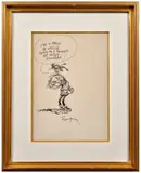 Un palmipède désobligeant by André Franquin, Feutre sur papier pour une illustration représentant Gaston Lagaffe et la mouette rieuse avec quelques années de plus. S, sold Jun 2026