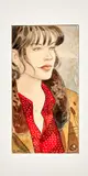 Le Sursis by Jean-Pierre Gibrat, Aquarelle, crayon et gouache pour un portrait de cette jeune femme. Signé. Histoire en deux parties publiée aux éditions, sold Jun 2026