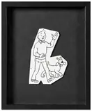 Tintin et Milou by Hergé, Tintin et Milou souriants, dans une pose classique que l'on retrouve par exemple sur le papier à en-tête des Studios Her, sold Jun 2026