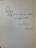 Les Aventures de Tintin by Hergé, Casterman, 1971. Dos carré jaune imprimé, 2e plat B39. Album enrichi d’un dessin représentant Tintin et Milou en buste. , sold Jun 2026