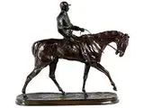 Jockeyreiter auf Nach Rechts Schreitendem Reitpferd by Pierre-Jules Mêne, bronze, offered Sep 2015