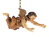 Untitled by Geschnitzte Engelsfigur in schwebender Haltung, bronze, offered Apr 2016