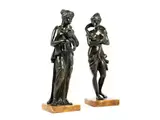 Untitled by Paar frühklassizistische Tischbronzefiguren, marble, sold Mar 2019