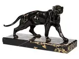 Untitled by Elegante Tischskulptur eines Panthers, marble, offered Sep 2015