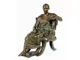 Untitled by Sitzfigur eines antiken Philosophen, bronze, sold Dec 2018