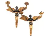 Untitled by Paar Wandkerzenleuchter in Bronze und Vergoldung, bronze, sold Apr 2016