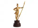 Untitled by Vergoldete Bronzefigur eines geharnischten, bronze, offered Jul 2015