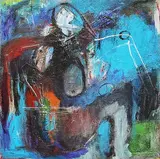 Untitled by Oidentifierad Konstnär, Mixed media/collage/oil signed A tergo. Figure composition, sold Sep 2026