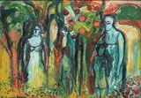 Figures by Monica Lorentzon, Oil painting, sold Sep 2026