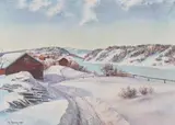 Winter landscape by Anshelm Dahl, 1918, OIL PAINTING, sold Sep 2026