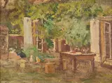 Cats on a bench by Okänd Konstnär, Oil painting, sold Sep 2026