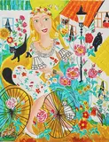 Blomsterflickan i Paradiset by Gunilla Mann, COLOUR LITHOGRAPH, sold Sep 2026
