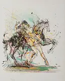 Couple & horse by Bo Åke Adamsson, COLOUR LITHOGRAPH, sold Sep 2026