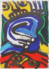 Faces by Bengt Lindström, Colour lithograph, sold Sep 2026
