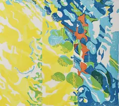 Solljus och Vindil by Lars Stenstad, 1977, Woodcut, sold Sep 2026