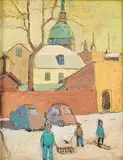 Stockholm motif by Oidentifierad Konstnär, Oil painting, sold Sep 2026