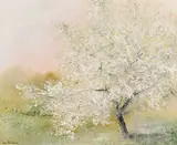 Flowering fruit trees by Inge Peterson, OIL PAINTING, sold Aug 2026