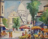 Sacre Coeur by Oidentifierad Konstnär, Watercolour, sold Aug 2026