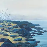 Dimma vid Häverö by Oidentifierad Konstnär, Oil painting, sold Aug 2026