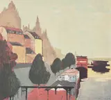 Söder Mälarstrand by Lennart Roupé, Colour lithograph, sold Aug 2026