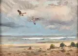 Untitled by Lindorm Liljefors, Stretching ducks, sold Aug 2026