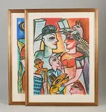 Untitled by Ulrica Hydman-Vallien, Colour lithograph 2 pcs signed and numbered 1354/1500, sold Aug 2026