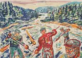 Untitled by Albin Amelin, Colour lithograph, sold Aug 2026