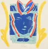Flower face by Thore Löfberg, Colour lithograph, sold Aug 2026