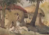After-noon by Jogen Chowdhury, 1957, Watercolour on paper, sold Dec 2024