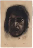 Untitled (Self Portrait) by Jogen Chowdhury, 1989, Dry pastel on paper pasted on mount board, sold Dec 2024