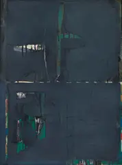 Untitled by Prabhakar M Kolte, 1999, Watercolour, acrylic and collage on mount board, sold Dec 2024