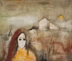 Untitled by Anjolie Ela Menon, Oil on canvas, sold Dec 2024
