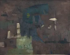 Landscape by Ram Kumar, Oil on canvas, sold Dec 2024