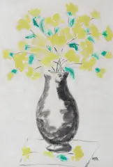 Untitled by K H, Gouache on paper, sold Dec 2024