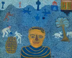 The Boy by Madhvi Parekh, Oil on canvas, sold Dec 2024