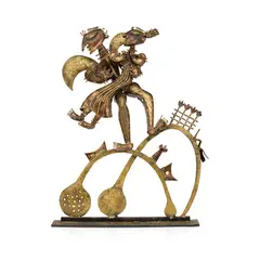 Flight by S. Nandagopal, Welded copper, cast brass and iron, sold Dec 2024