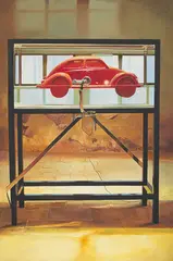 Untitled (Red Beetle) by Sudarshan Shetty, Oil on canvas, sold Dec 2024