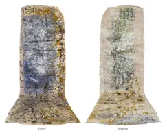 Space Within by Jayashree Chakravarty, Pigment, acrylic, enamel and sand on paper and fabric, sold Dec 2024