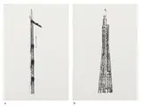 Structure (Crane) by Nataraj Sharma, Mixed media etching on paper pasted on board, sold Dec 2024